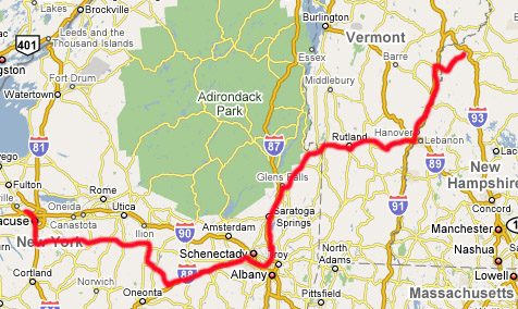 Syracuse to Littleton, NH