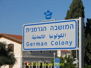 Sign for the German Colony