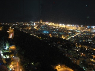 Haifa at night from my hotel window