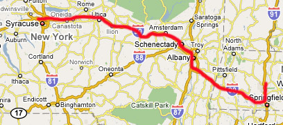 Northampton to Syracuse Northampton to Syracuse